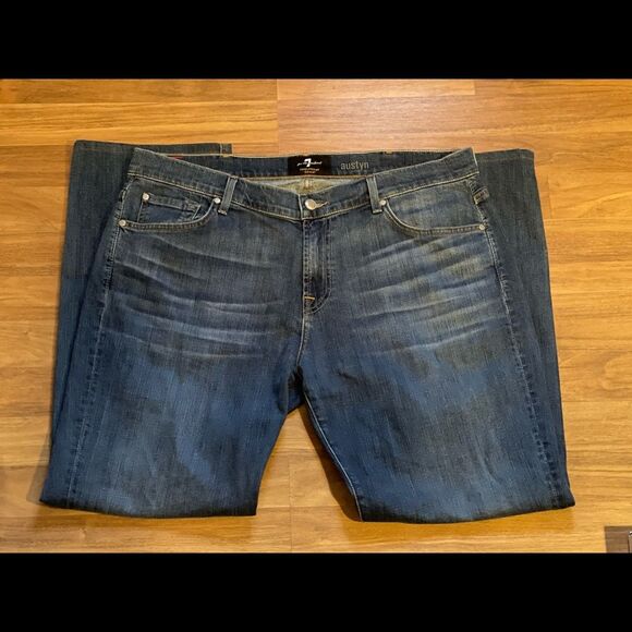 Jeans 7 For All Mankind Austyn size 38 Nice Preowned Condition Bootcut - Picture 5 of 7